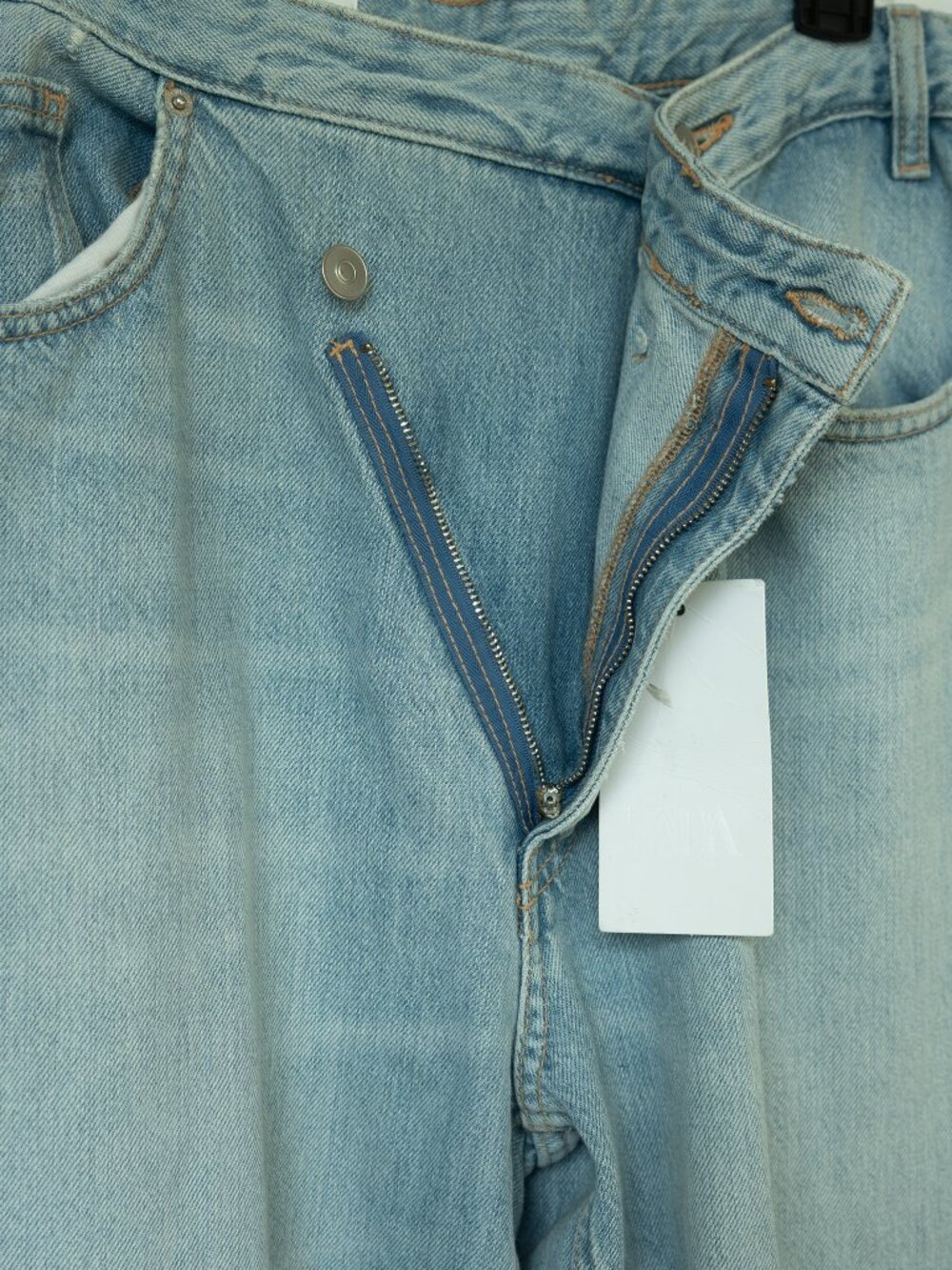 Zara Cross Over Waist Jeans High Waist TRF Wide Leg Slouchy Indie Streetwear - Picture 6 of 13